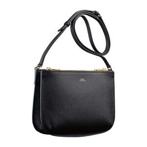 NWT - A.P.C. Sarah Saffiano Leather Crossbody Bag BLACK ( LZZ) 🎁